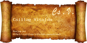 Csillag Vitolda névjegykártya